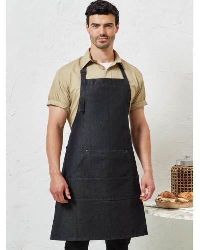 JEANS STITCH DENIM BIB APRON PR126