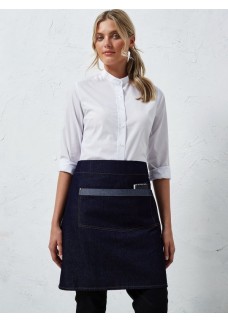 DOMAIN CONTRAST DENIM WAIST APRON PR128