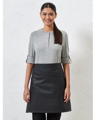 DIVISION WAXED LOOK DENIM WAIST APRON PR135