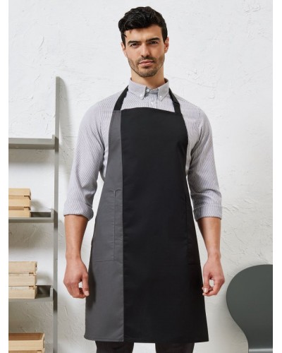 CONTRAST BIB APRON PR162