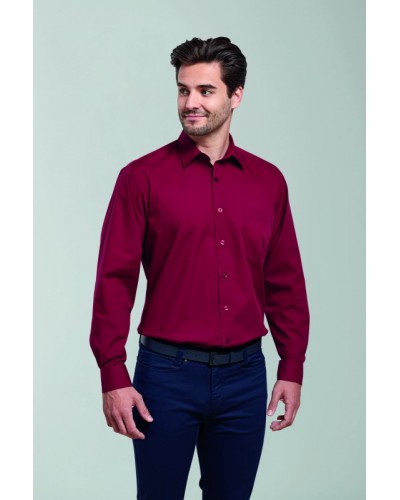 MENS LONG SLEEVE POPLIN SHIRT PR200