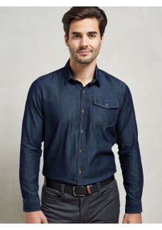 MEN’S JEANS STITCH DENIM SHIRT PR222