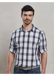 MENS LONG SLEEVE GINMILL CHECK SHIRT PR254