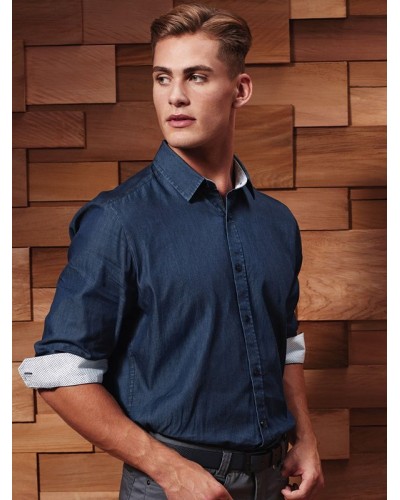 MENS DENIM-PINDOT LONG SLEEVE SHIRT PR259