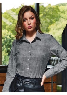 WOMENS COTTON SLUB CHAMBRAY LONG SLEEVE SHIRT PR345