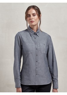 WOMENS ORGANIC CHAMBRAY FAIRTRADE SHIRT PR347