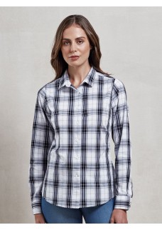 LADIES LSL GINMILL CHECK COTTON BAR SHIRT PR354