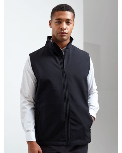 MENS WINDCHECKER PRINTABLE & RECYCLED SOFTSHELL GILET PR814
