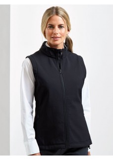 WOMENS WINDCHECKER PRINTABLE & RECYCLED SOFTSHELL GILET PR816