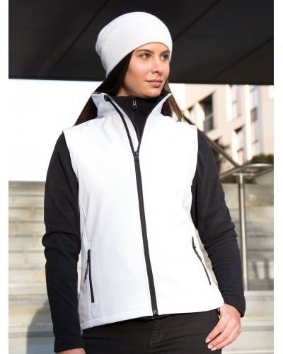 WOMENS PRINTABLE SOFTSHELL BODYWARMER RER232F