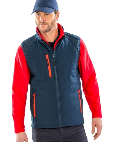 BLACK COMPASS PADDED SOFTSHELL GILET RER238X