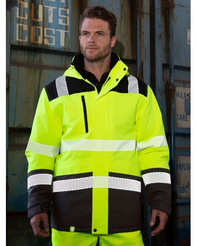 PRINTABLE WATERPROOF SOFTSHELL SAFETY COAT RER475X