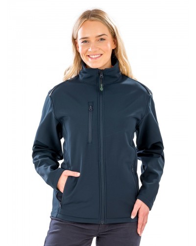 WOMENS RECYCLED 3-LAYER PRINTABLE SOFTSHELL JACKET RER900F