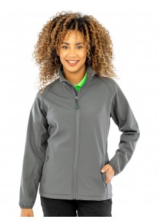 WOMENS RECYCLED 2 LAYER PRINTABLE SOFTSHELL JACKET RER901F
