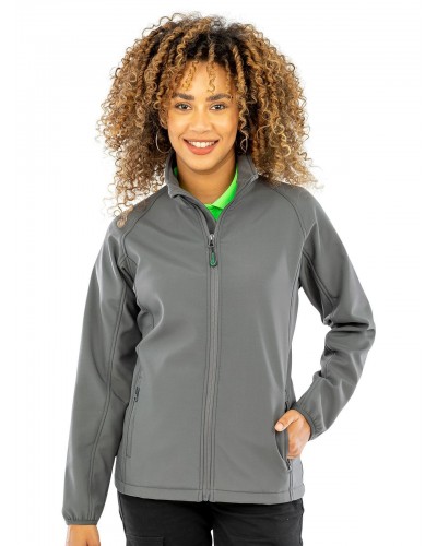 WOMENS RECYCLED 2 LAYER PRINTABLE SOFTSHELL JACKET RER901F