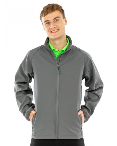 MENS RECYCLED 2 LAYER PRINTABLE SOFTSHELL JACKET RER901M