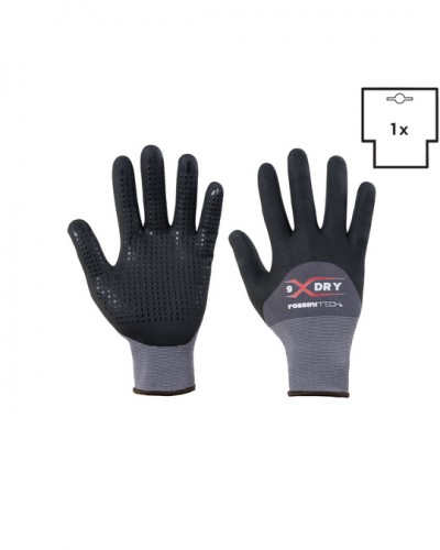 GUANTO NYLON-SPANDEX / NITRILE MICRO-SCHIUMA 3/4 TRASPIRANTE PUNTINATO X-GLOVE XGLOVE X GLOVE GUANTI GGC045