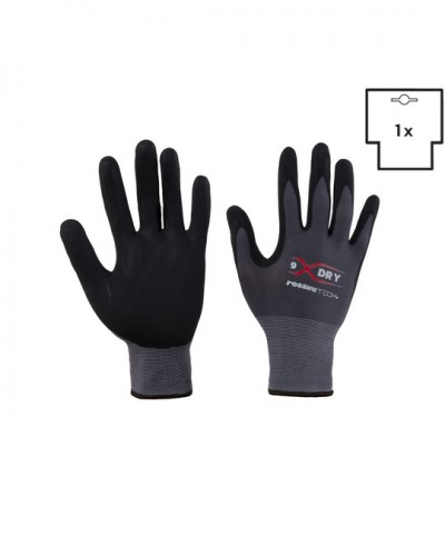 GUANTO NYLON-SPANDEX / NITRILE MICRO-SCHIUMA TRASPIRANTE X-GLOVE XGLOVE X GLOVE GUANTI GGC074