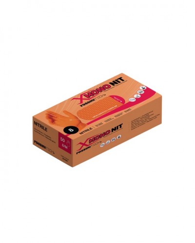 GUANTO MONOUSO NITRILE 7.0MIL, ARANCIONE, DIAMANTATO, SENZA POLVERE X-GLOVE XGLOVE X GLOVE GUANTI MONOUSO GGU508