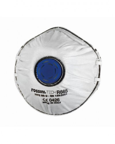 RESPIRATORE SHELTECH PER POLVERI FUMI NEBBIE E ODORI FASTIDIOSI FFP2 NR D CON VALVOLA R665
