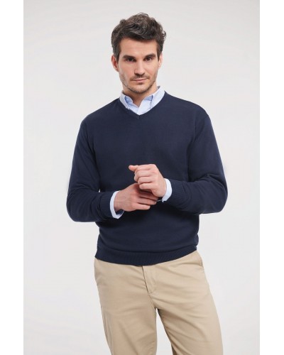 MENS V-NECK KNITTED PULLOVER JE710M