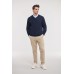 MENS V-NECK KNITTED PULLOVER JE710M