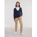 LADIES V-NECK KNITTED CARDIGAN JE715F