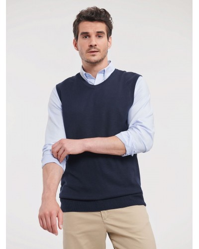 ADULTS V-NECK SLEEVELESS KNITTED PULLOVER JE716M