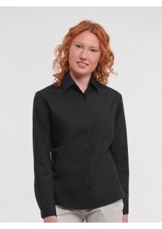 LADIES LONG SLEEVE PURE COTTON POPLIN SHIRT JE936F