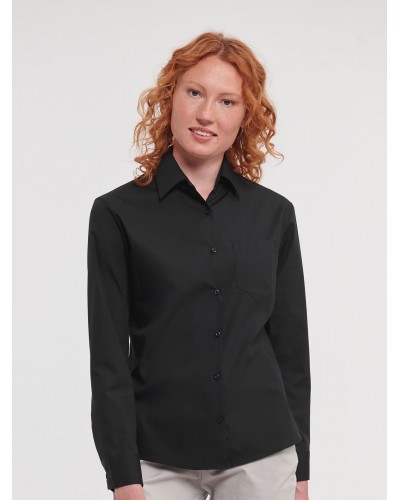 LADIES LONG SLEEVE PURE COTTON POPLIN SHIRT JE936F