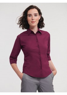 LADIES 3/4 SLEEVE EASY CARE FITTED SHIRT JE946F