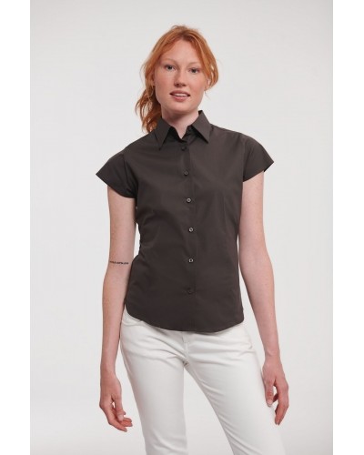 LADIES SHORT SLEEVE EASY CARE FITTED SHIRT JE947F