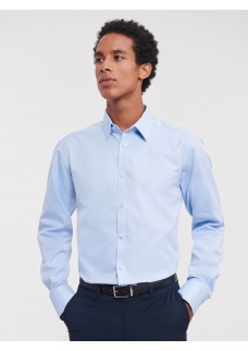 MENS LONG SLEEVE TAILORED HERRINGBONE SHIRT JE962M