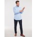 MEN´S LONG SLEEVE TAILORED CONTRAST HERRINGBONE SHIRT JE964M