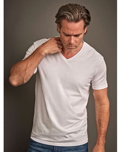MENS STRETCH V-NECK TEE TJ401