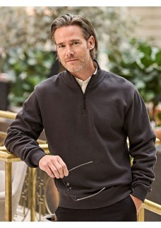 RIBBED INTERLOCK HALF ZIP TJ5506