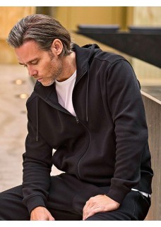 RIBBED INTERLOCK HOODED FULL ZIP TJ5508