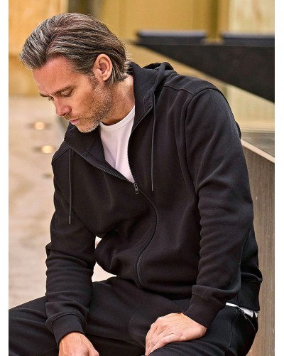 RIBBED INTERLOCK HOODED FULL ZIP TJ5508