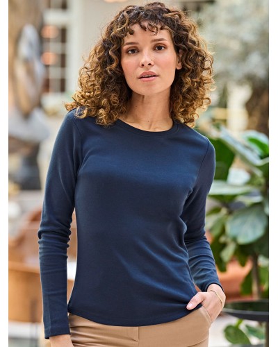 LADIES  LONG SLEEVE INTERLOCK TEE TJ590