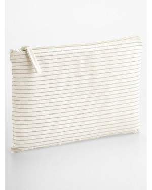 STRIPED ORGANIC COTTON ACCESSORY POUCH W253L