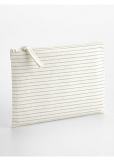 STRIPED ORGANIC COTTON ACCESSORY POUCH W253M