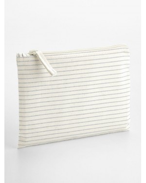 STRIPED ORGANIC COTTON ACCESSORY POUCH W253M