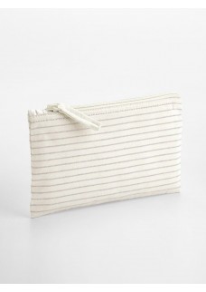 STRIPED ORGANIC COTTON ACCESSORY POUCH W253S
