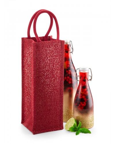 SHIMMER JUTE BOTTLE BAG W433