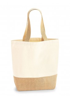 JUTE BASE CANVAS SHOPPER W450