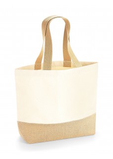 JUTE BASE CANVAS TOTE W451