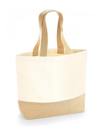 JUTE BASE CANVAS TOTE W451