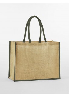 NATURAL STARCHED JUTE CLASSIC SHOPPER W470