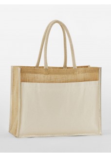 COTTON POCKET NATURAL STARCHED JUTE SHOPPER W480