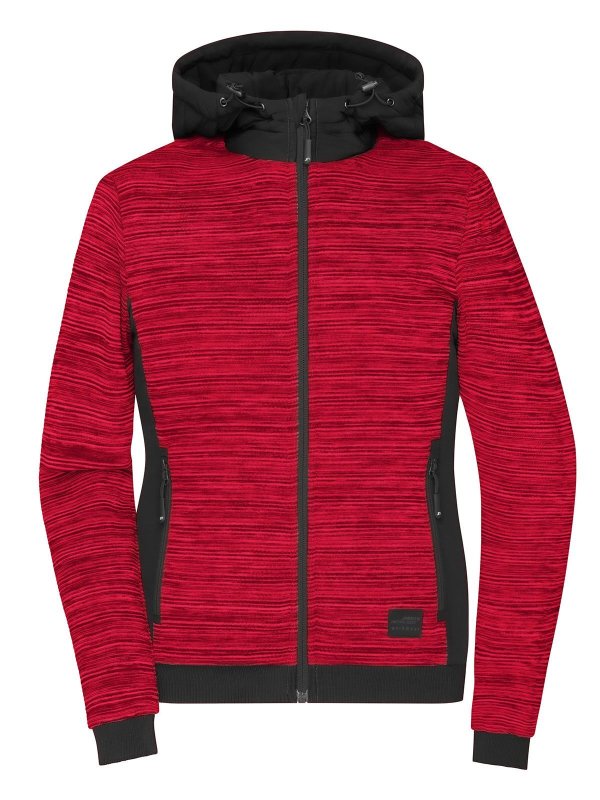 red-melange/black